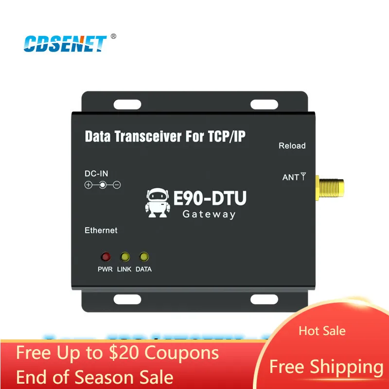 LoRa SX1268 Ethernet беспроводной модем 433 МГц 470 МГц 30 дБм 10 км CDSENET (E90-DTU 400SL30-ETH) Прозрачный шлюз передачи