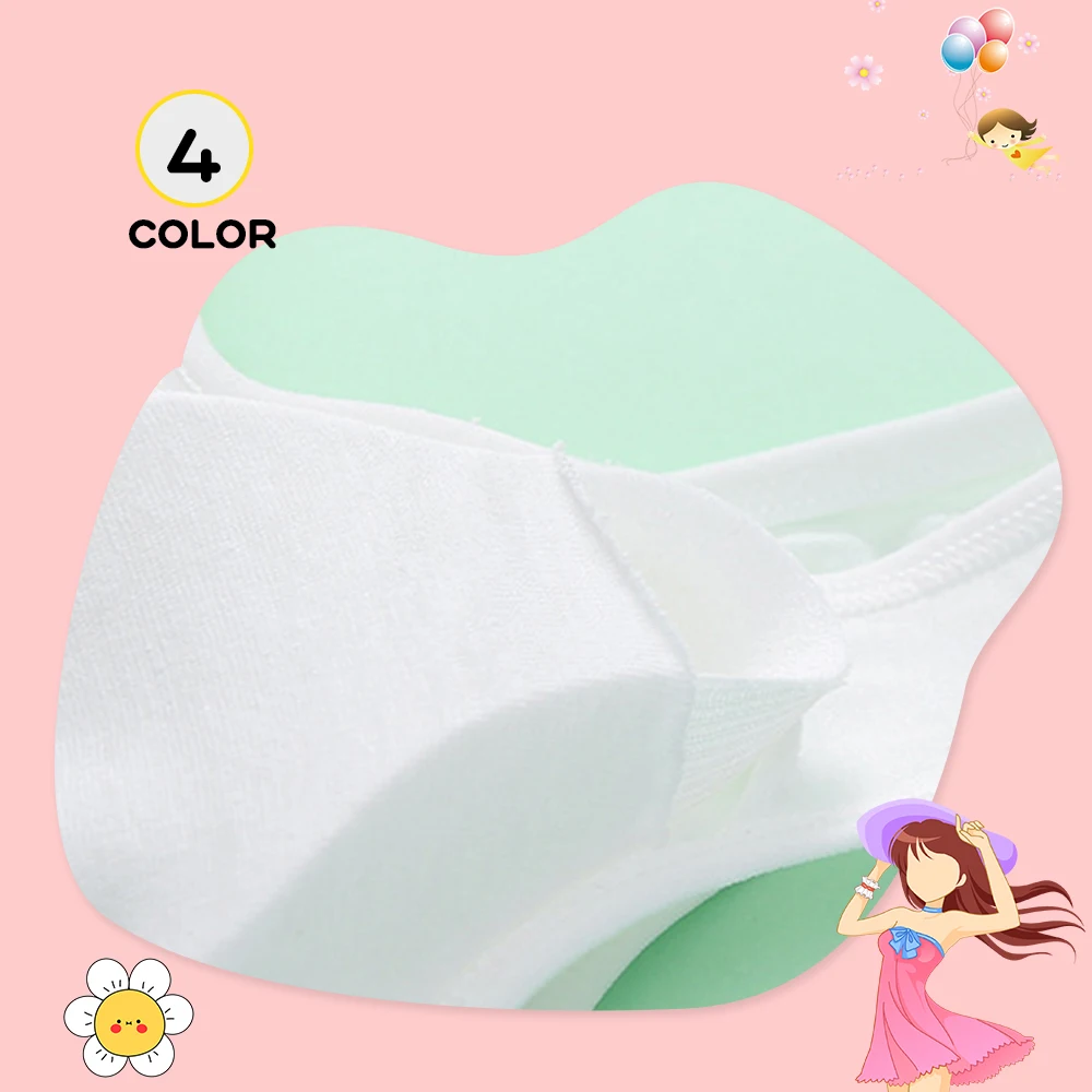 

Female Cotton Gather Daily No Trace Cute Comfortable No Rims Underwear Beautiful Back One Size Healthy Bra Solid Color