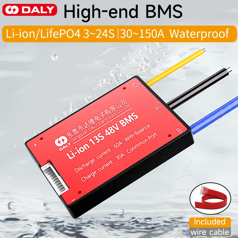 Балансировочная плата Daly bms Li-Ion LiFePO4 BMS 3s 4s 5S 6S 7S 10s 12S 13S 14S 15S 16S 20S 24S 12V 24v 40A 36v 48v 60v bateria
