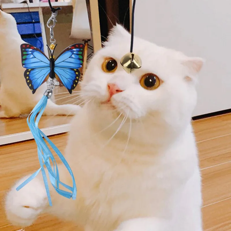 

1PC Cat Toys Self-excited Hanging Door Retractable Funny Cat Scratch Rope Mouse Interactive Toy Cat Stick Pet Cat Supplies HOT