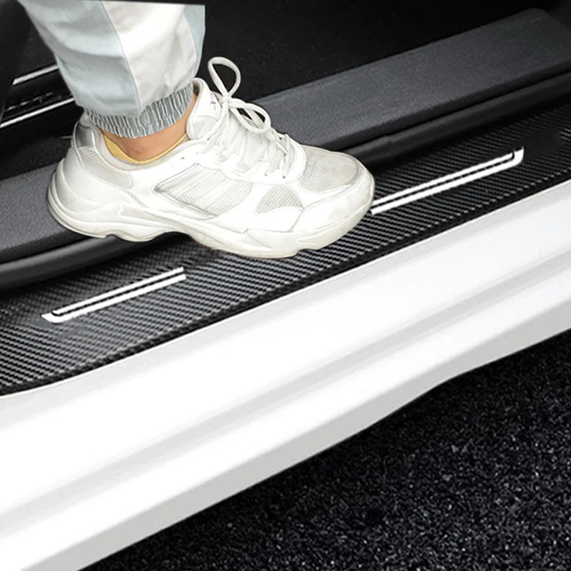 Гибкий значок для Ford защитные наклейки на порог задней двери автомобиля отделка