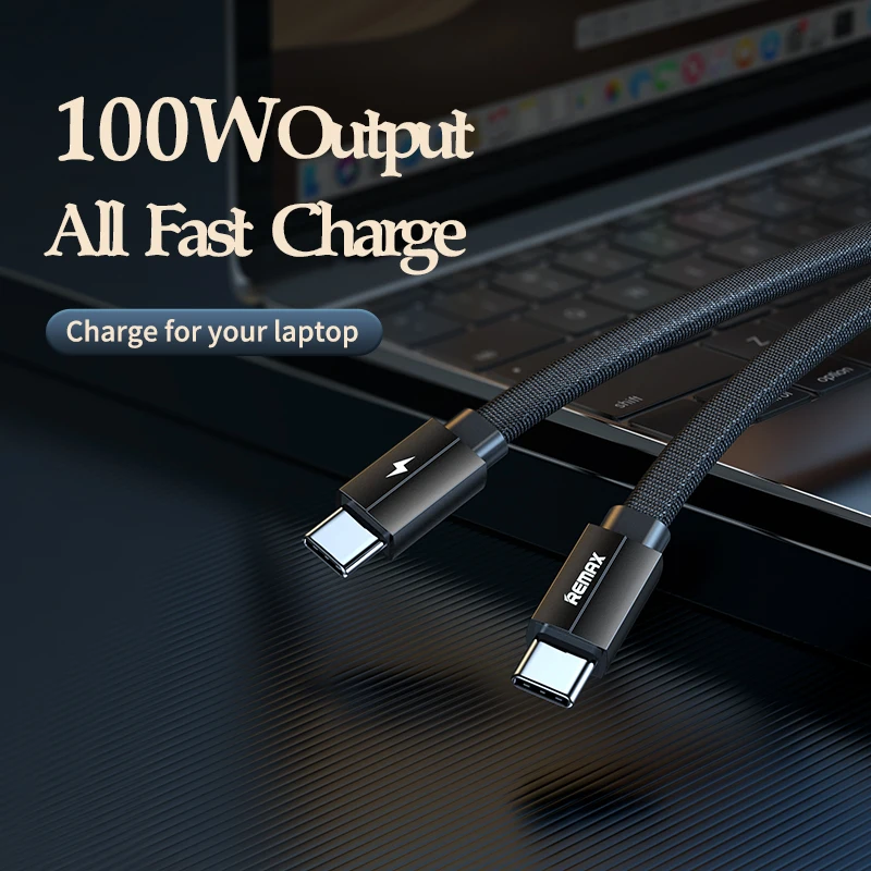 

Remax 100W USB C To USB Type C Cable 5A PD Fast Charging Charger Cord USB-C Type-C Cable For Macbook Air Xiaomi