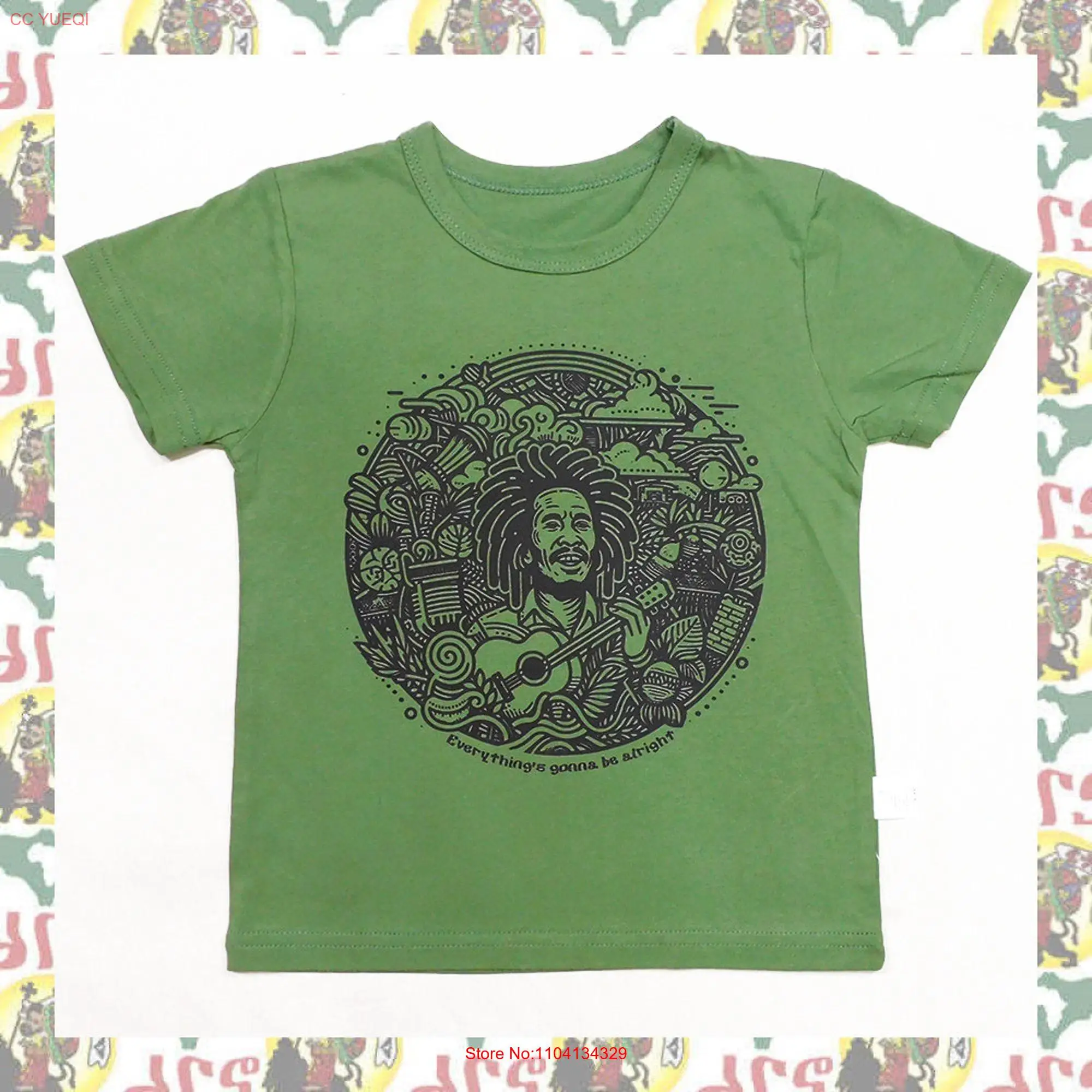 Детские футболки drs a59 Детская рубашка Лев Джуды регги Джа растафари Эфиопия