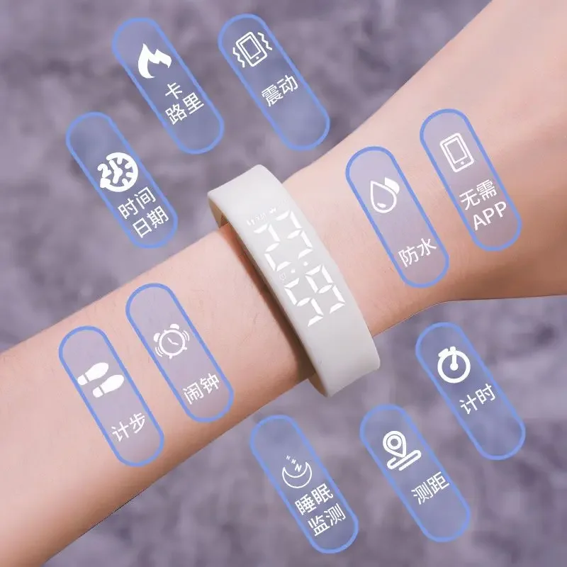 ZGO Sports Смарт-браслет Студенческий Многофункциональный Черный Технология Зарядка