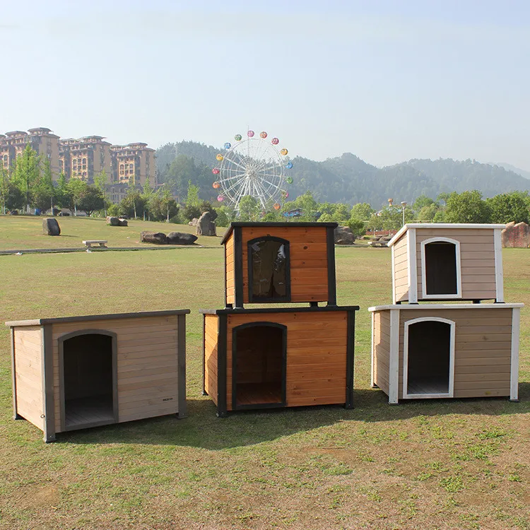 Новый дизайн современный теплый домик для собак деревянный уличный
