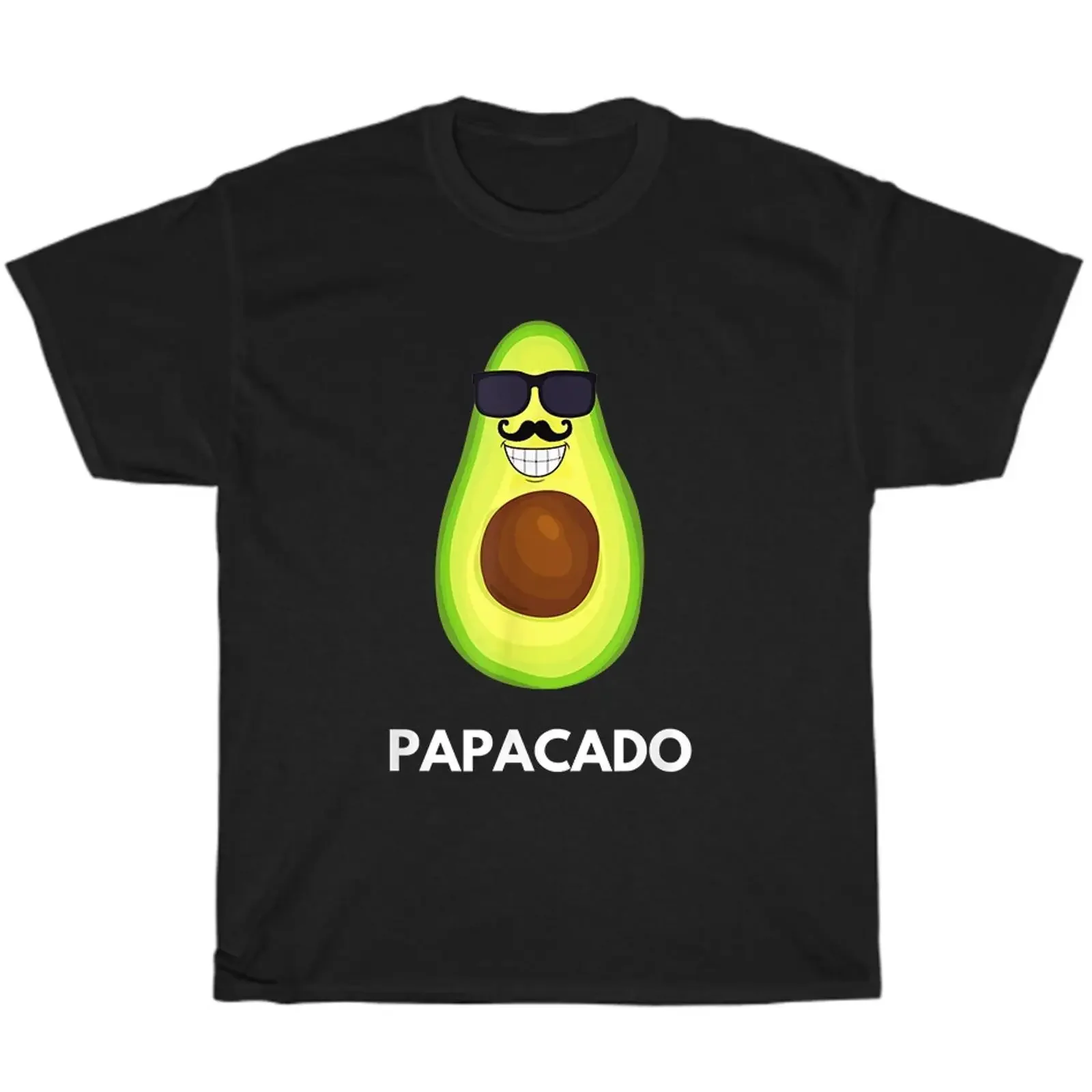 Фото Футболка Papacado Avocado Dad Father Vegan Lover, забавная винтажная стильная футболка с эффектом потертости для повседневной носки, с графическим принтом, слегка состаренная №1