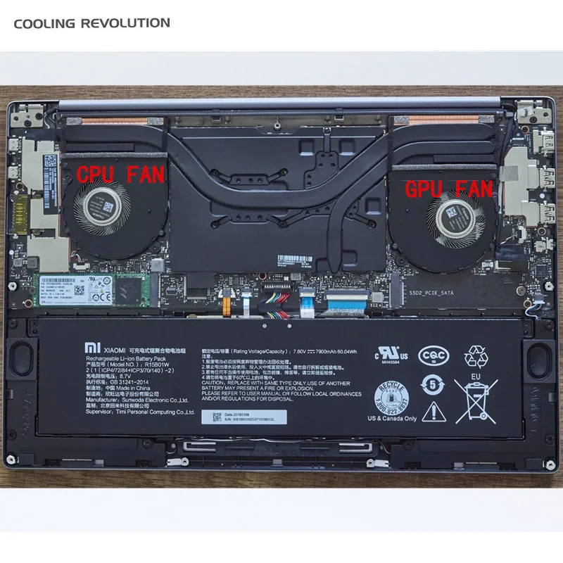 Новый оригинальный вентилятор охлаждения ЦП для ноутбука Xiaomi Mi Notebook 15,6 Pro 2 GTX Edition TIMI TM1707 181501-AB EG50040S1-CE60CE70-S9A (art.: 3920beef6eeb0) - 3920beef6eeb0