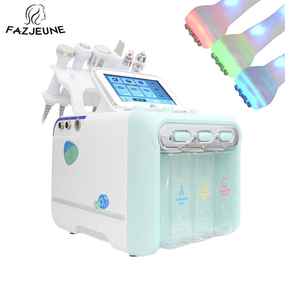 

New 6 in 1 Hydrogen Oxygen Small Bubble RF Beauty Machine Facial Massager Skin Care Tool Beauty Instrument Lumi Spa FAZJEUNE
