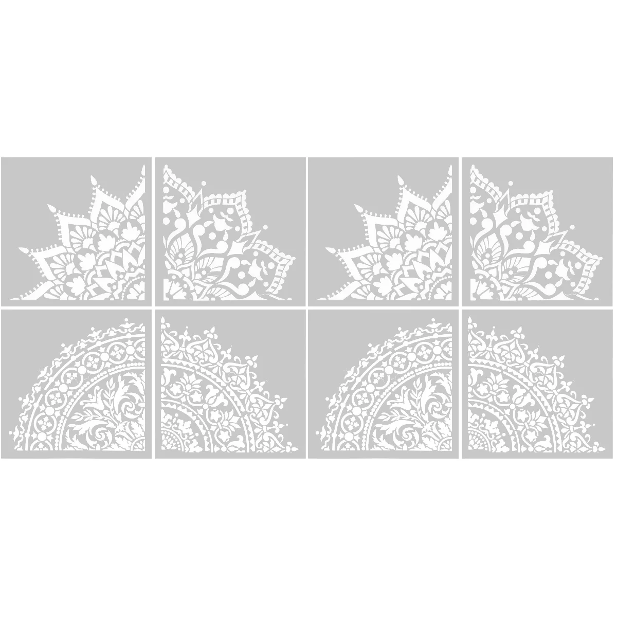

8 pcs Floor Tile Stencil Reusable Wall Painting Template Graffiti Stencils