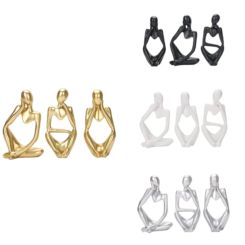 

Thinker Statue Abstract Sculpture Decoration Thinker Sculpture Home Office Bookshelf Desktop Decoration