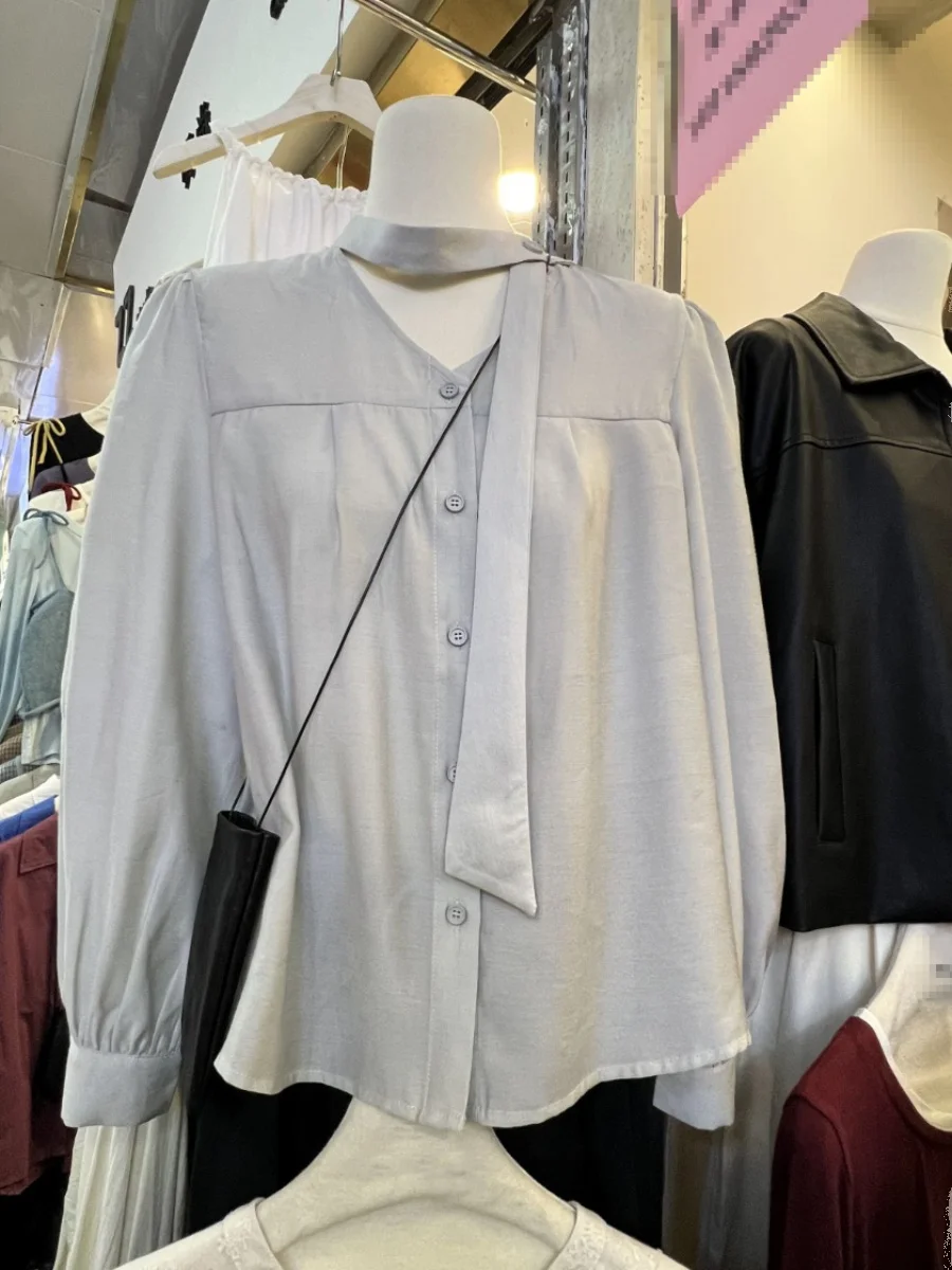 Тринадцать рядов осенней одежды женские новые темпераментные свободные рубашки