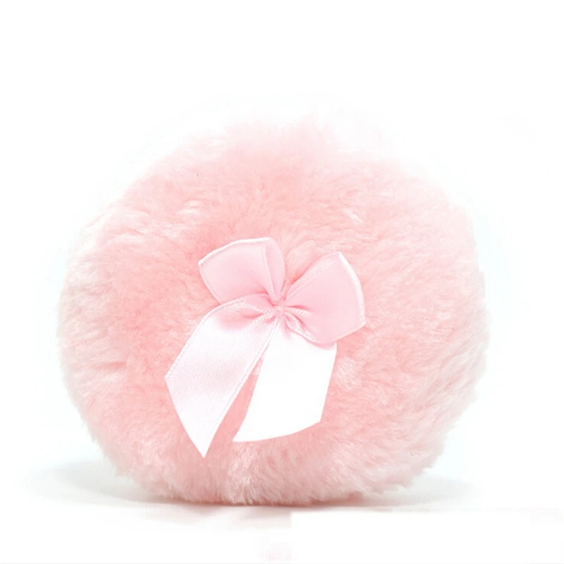 Portable Toilet Powder Puff Body Baby Face Talcum Powder Puff Sponge Infant Puff With Bow 3Colors Convenient Safety