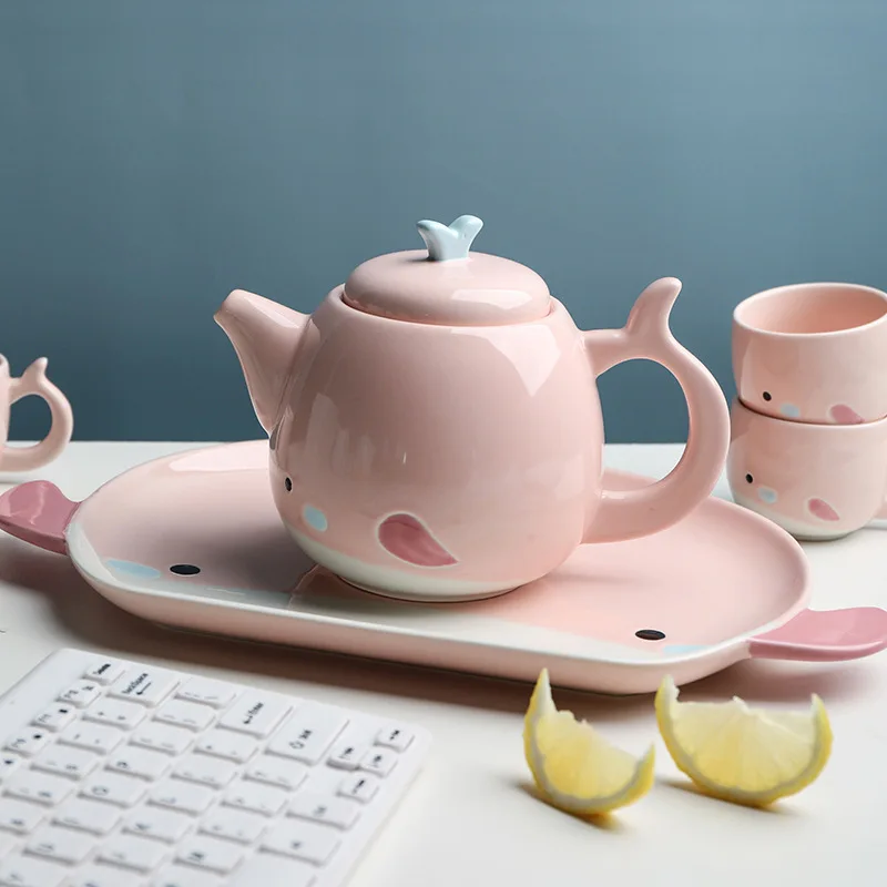Чайный горшок чайный набор милая Ручная работа в виде животных Цветная