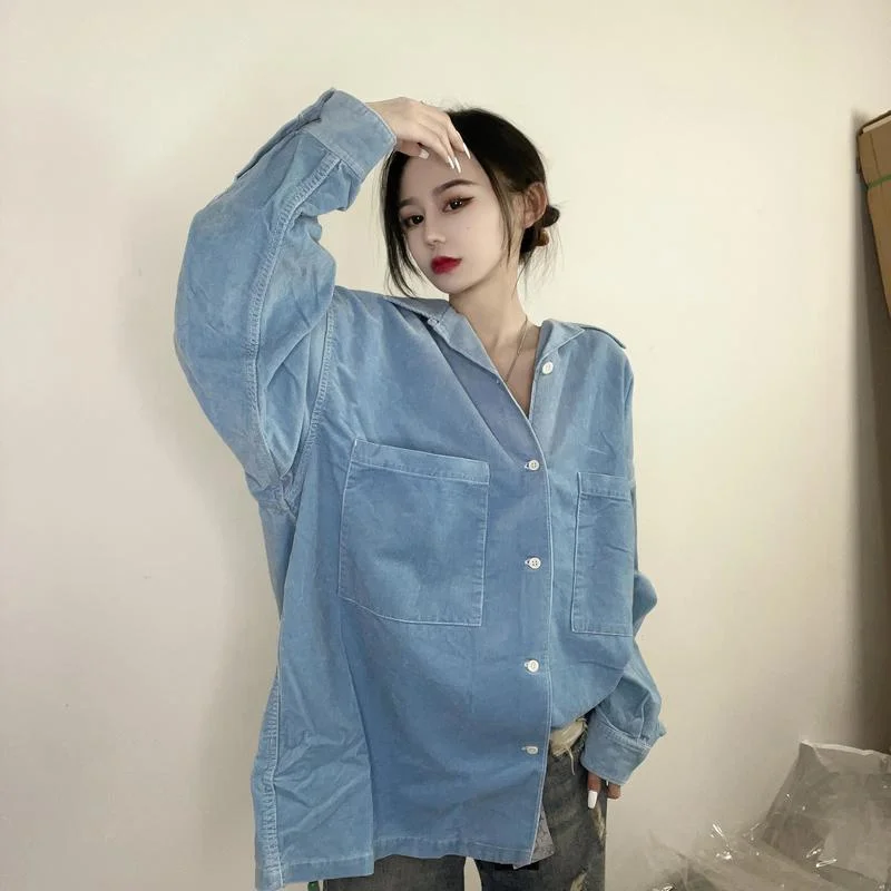 

Мужская/Женская Вельветовая футболка с длинным рукавом, 100% хлопок