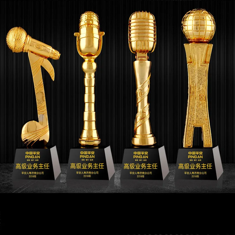 

Customize Resin Trophy Academy Sports Souvenirs Gold Awards Gold-plated Souvenir Craft Cup 28/30cm Awarding Trophy