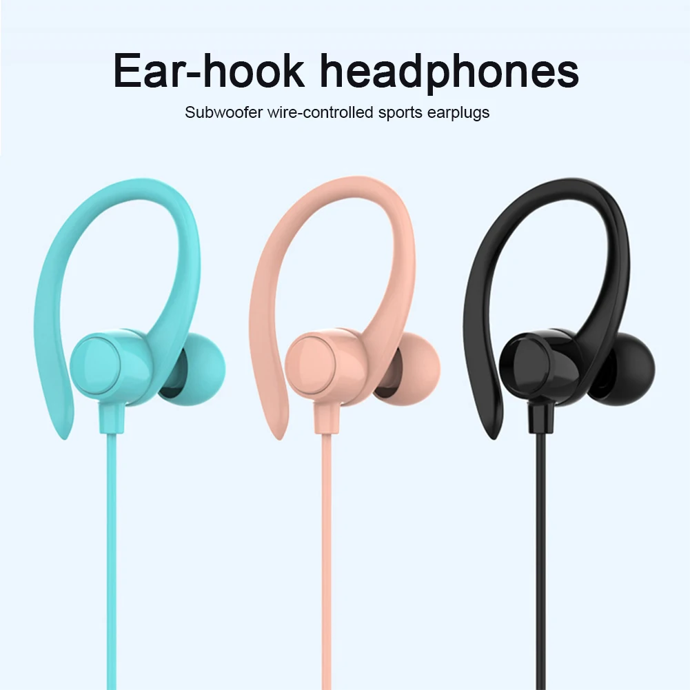 

3.5mm Wired Earphone Soft Silicone Ear Hook HiFi Headphone with Microphone Noise Reduction Headset for Xiaomi Huawei Samsung