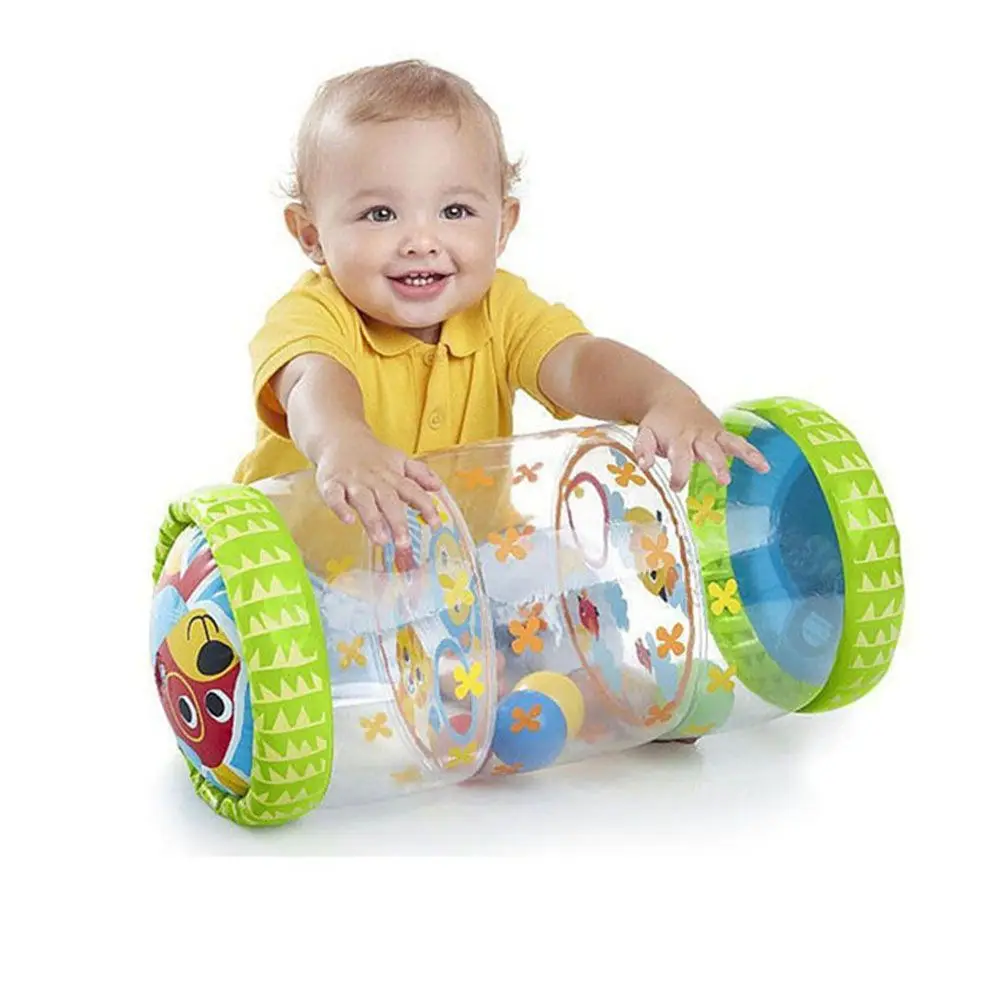 

Inflatable Crawling Roller Baby Toys With Rattle and Ball PVC Early Development Infant Tummy Time Crawling Toys for 6-12 Months