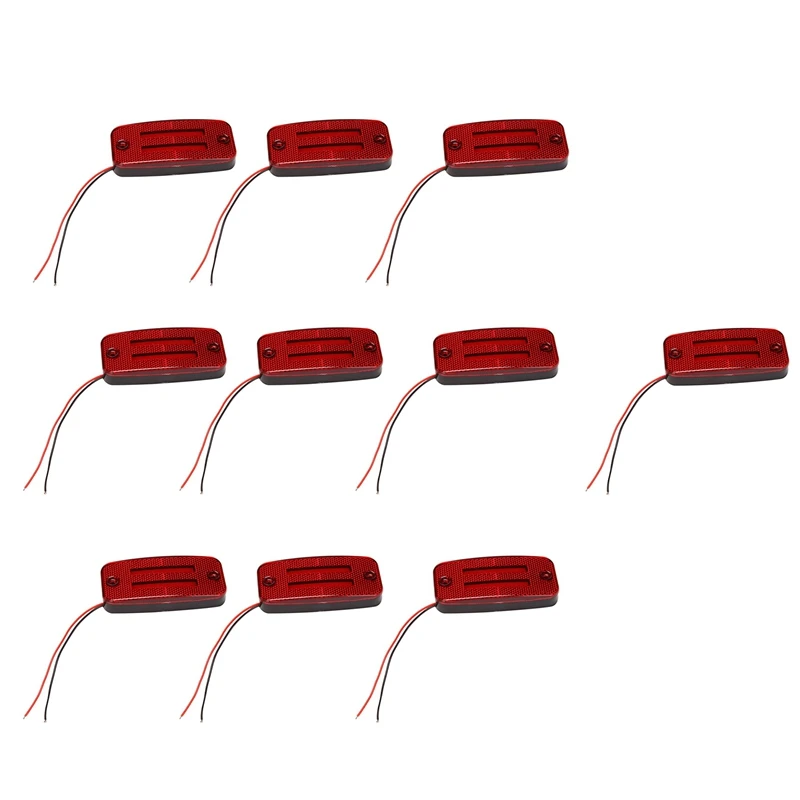 

10Pcs Truck Side Marker Light 12-24V LED Tail Light LED Turn Signal For Trailer Truck Pickup Boat Scania Volvo