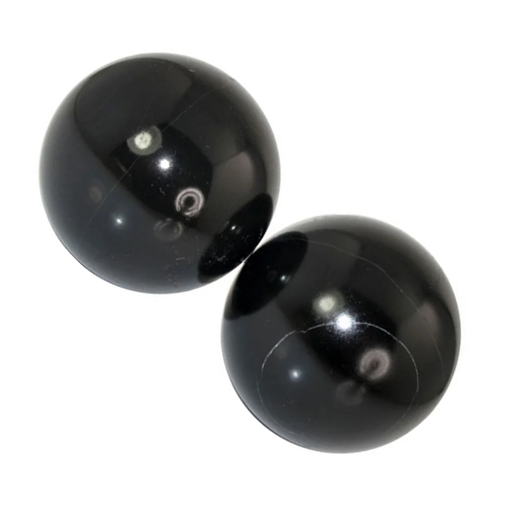 

2 Pcs Black Obsidian Baoding Balls Tool Gift Asian Meditation Balls Destress Gifts Stone Ball Chinese Health Balls Hand