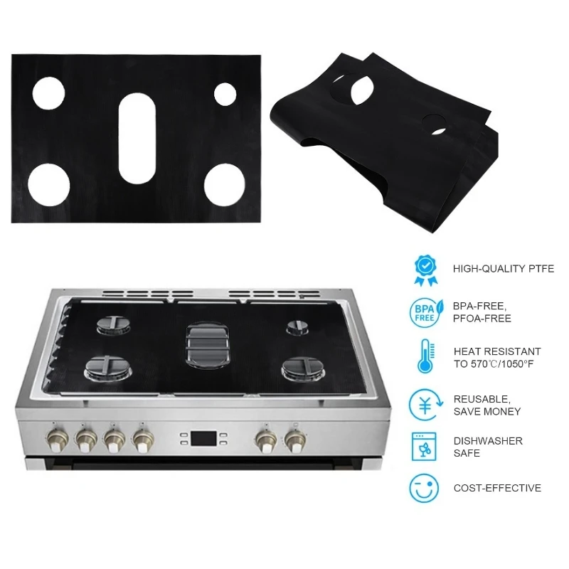 

Reusable Gas Cooker Protectors Heat Insulated Mat Stove Protector Cover Anti-Oil Cleaning Pad Washable Non-Stick Stove Liner
