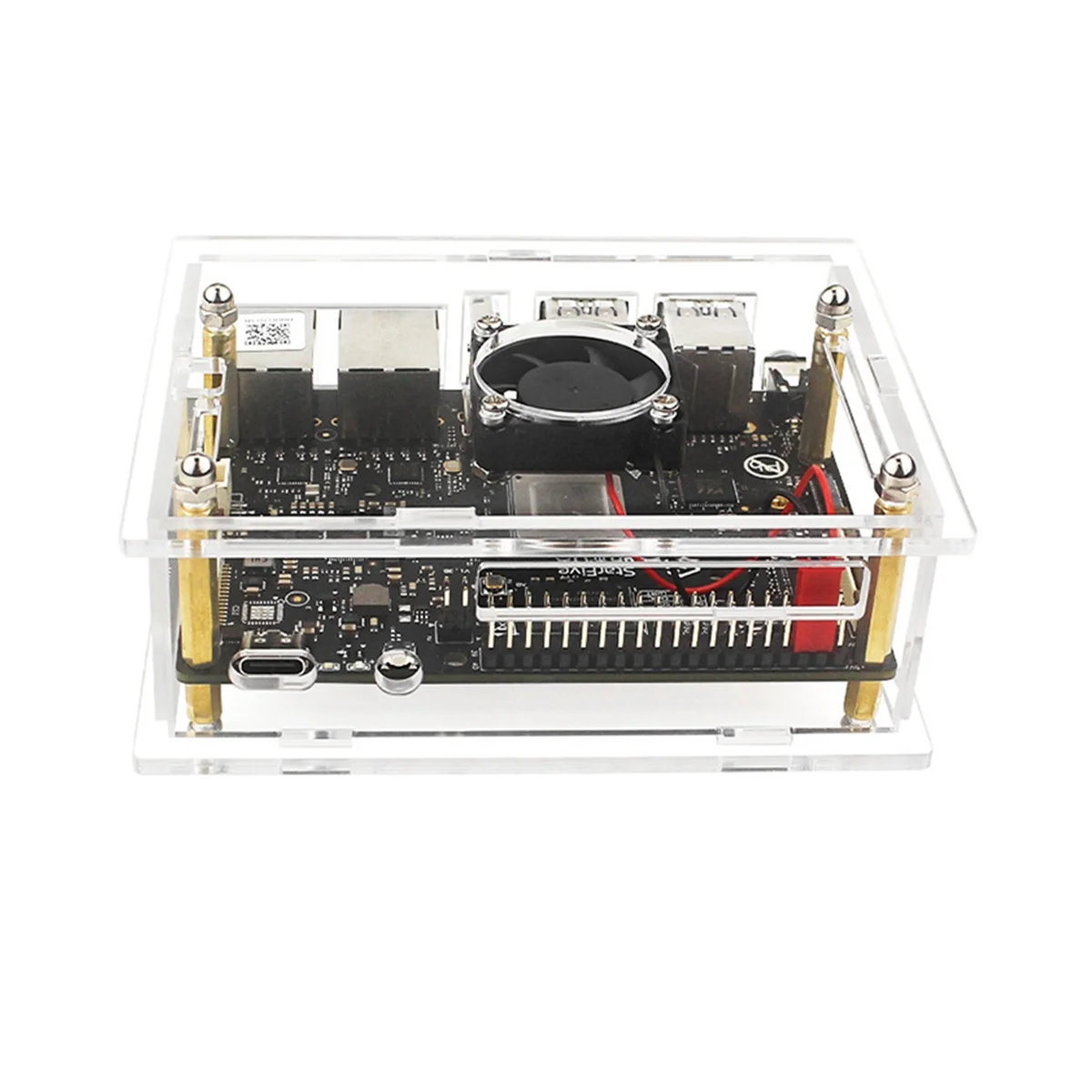 Для VisionFive 2 акриловая проекционная плата прозрачная фотография с охлаждающим