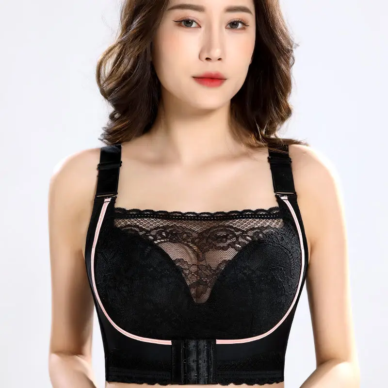 Plus Size Push Up Full Back Bras Women Full Cup Bra Hide Back Thin Cup Fat Underwear Shaper Incorporated Coverage Lingerie