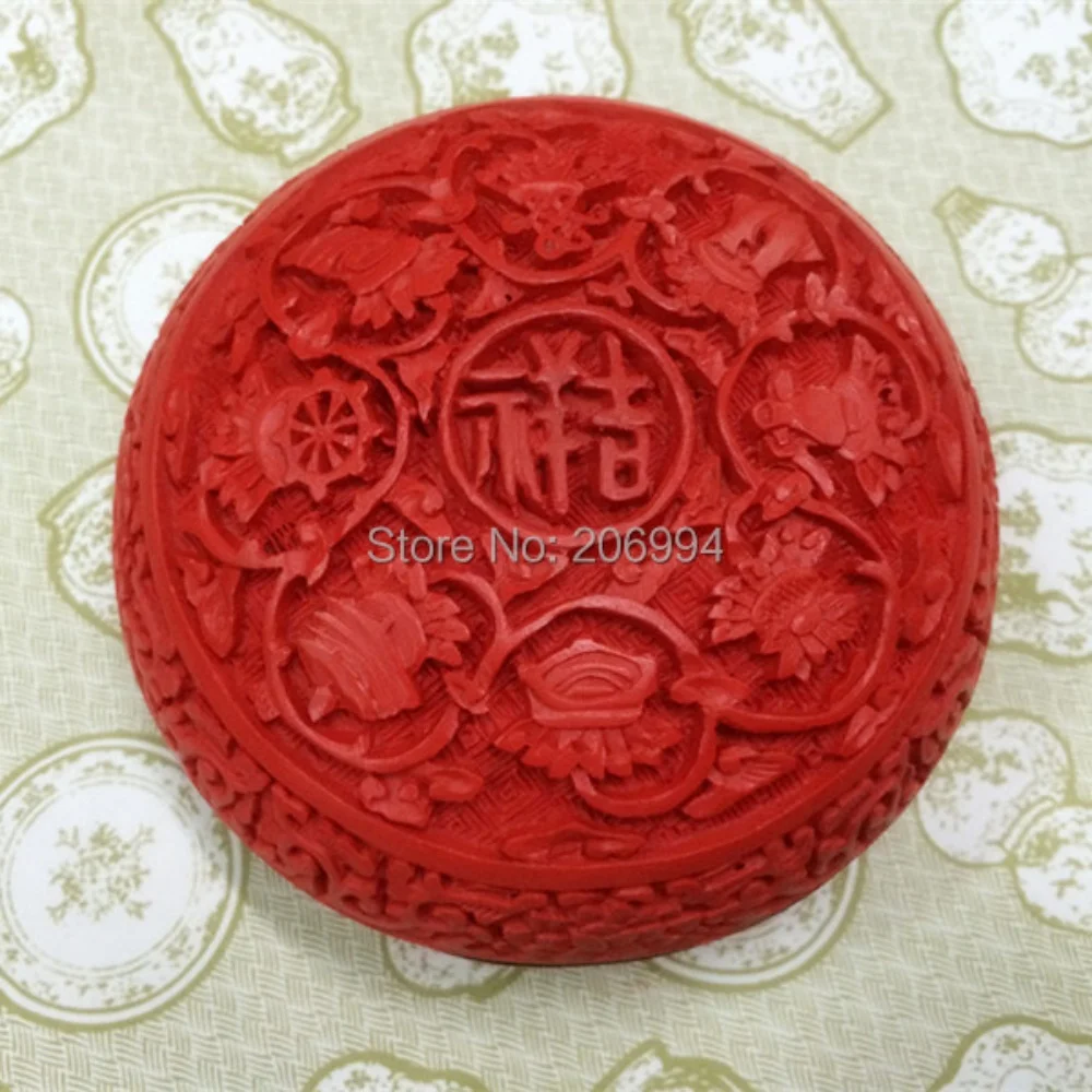 Пекинская резная лаковая посуда 4-дюймовая коробка традиционное китайское