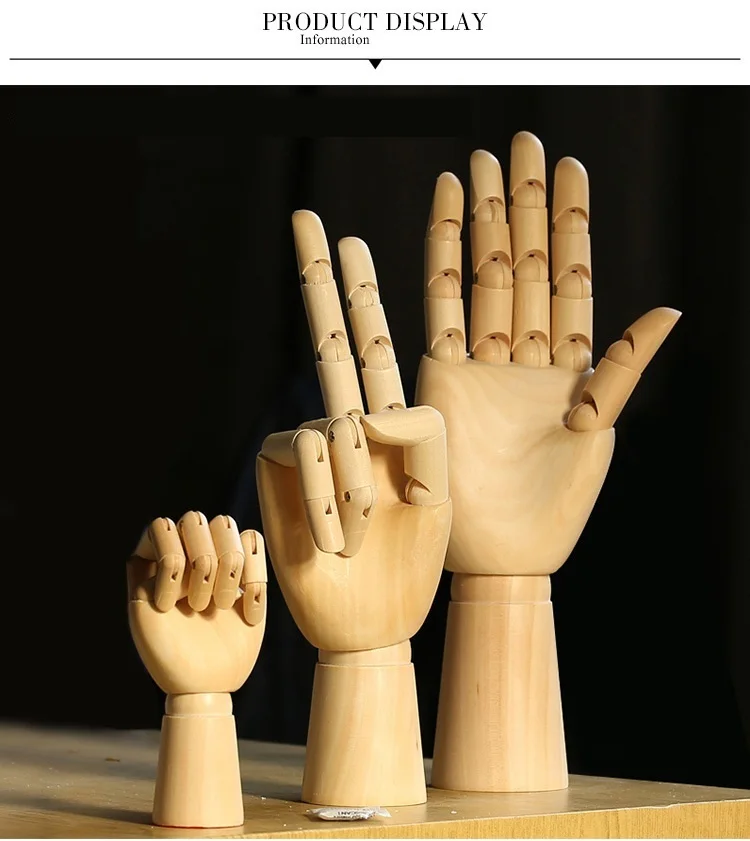 

Wooden Model Joint Doll Doll Doll Palm Model Art Model Home Statue Miniature Decoration