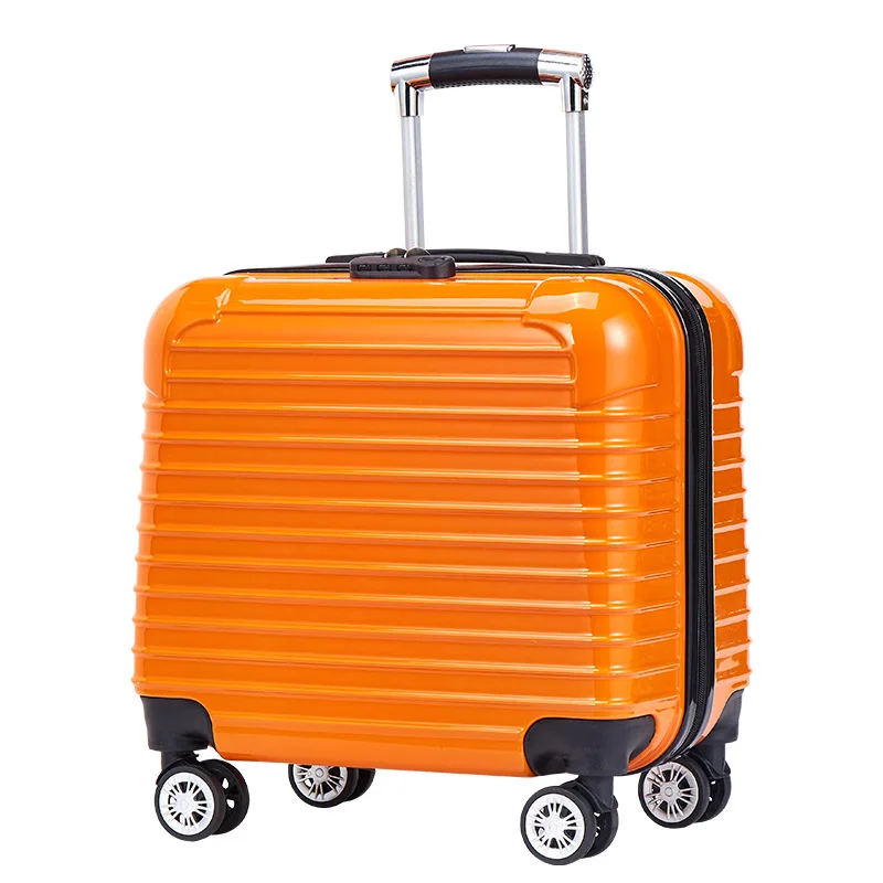 16-Inch Solid Color Pc Flexible Anti-Crush Small Trolley Password Boarding Box Universal Wheel Universal Travel Case