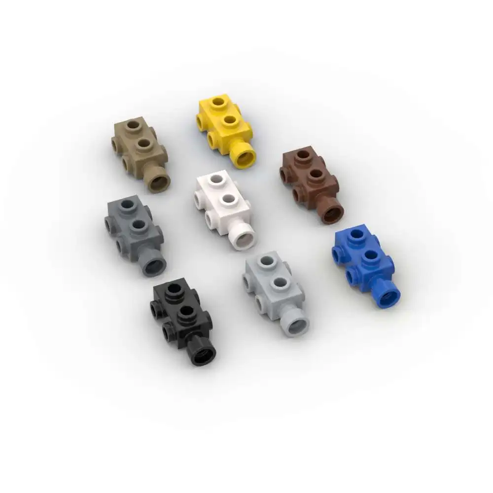 MOC 10 шт. 4595 модифицированные строительные блоки 1x2x2/3 в комплекте с гвоздиком на