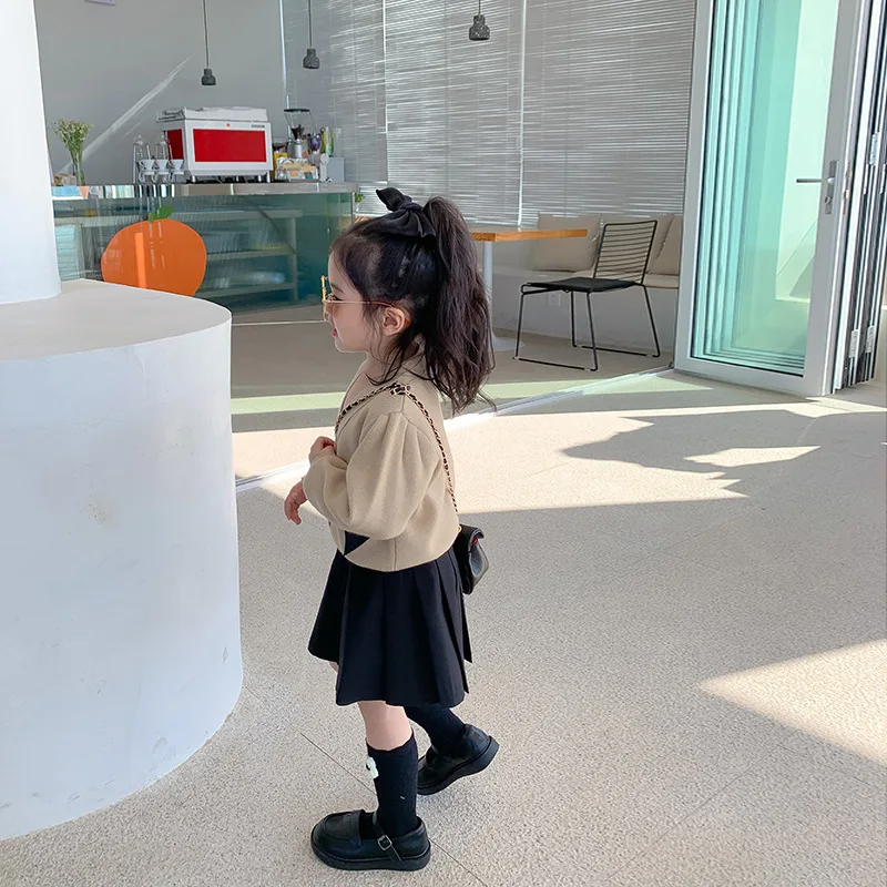 RiniLucia Striped Tee Shirt Baby Girls Tees  Summer Fashion Vintage T-Shirt Girls Knitted T-Shirts Long Sleeve Clothing