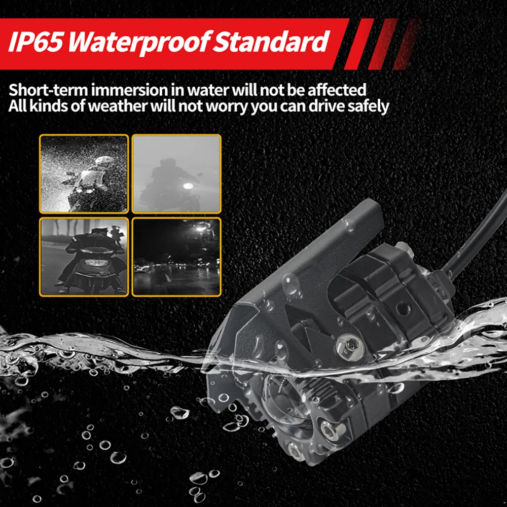 2 Шт. Светодиодные Прожекторы Для Мотоциклов Дальний/ближний Свет