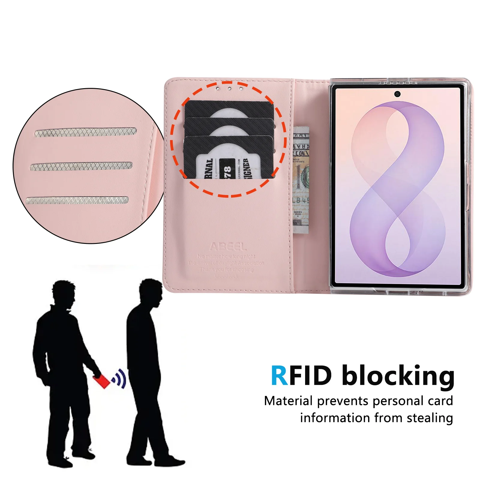 Фото Чехол-книжка Flip Cards Solt из искусственной кожи для Samsung Galaxy Z Fold8 Fold 8, ударопрочный, с подставкой, RFID-защитой, тонкий. №5