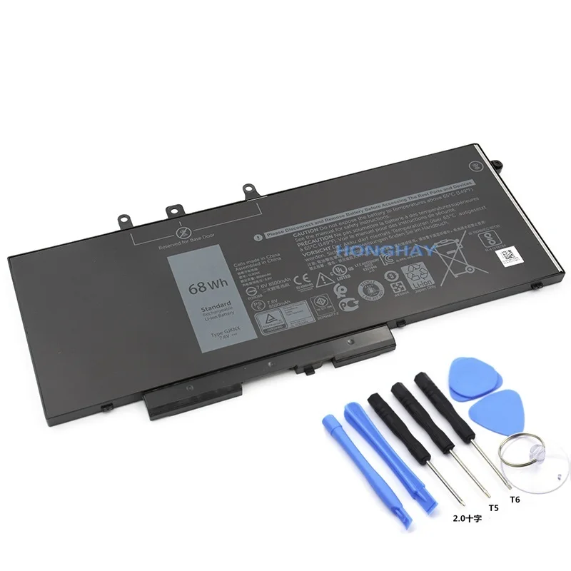 

NEW Honghay 7.6V 68WH GJKNX New Original GJKNX Laptop Battery for Dell Latitude 15 3520 E5480 5480 5580 3520 GJKNX GD1JP