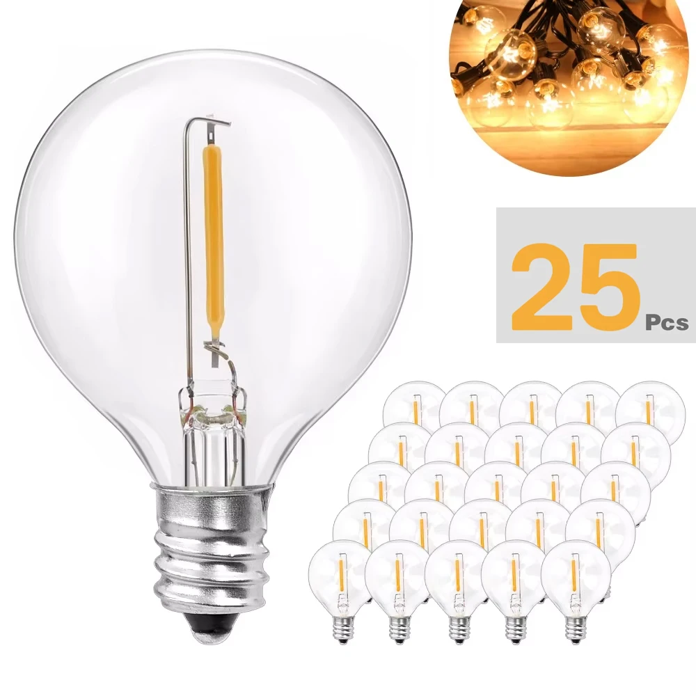 25 шт. G40 гирлянда заменяет 120 В/220 В вольфрамовые/светодиодные лампы E12 цоколь держатель лампы для украшения дома и сада