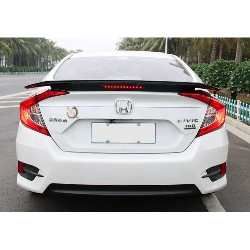 Для Honda Civic спойлер 2016 2017 автомобильный Стайлинг ABS пластик Неокрашенный задний