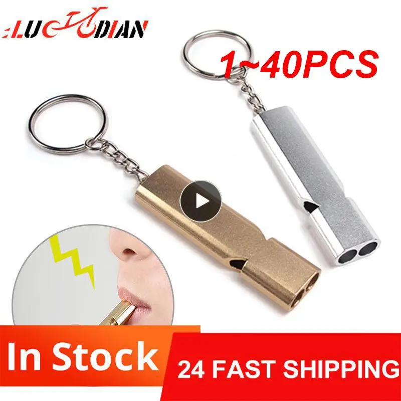 

1 ~ 40 шт. Алюминиевый свисток для активного отдыха Высокая децибел портативный брелок свисток для туризма кемпинга выживания экстренная многофункциональная команда