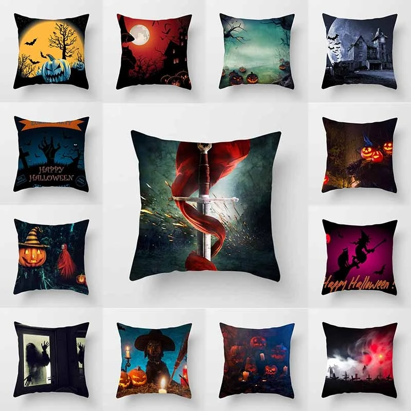 

Halloween Family Pillowcase Square pillowcase home office cushion cover