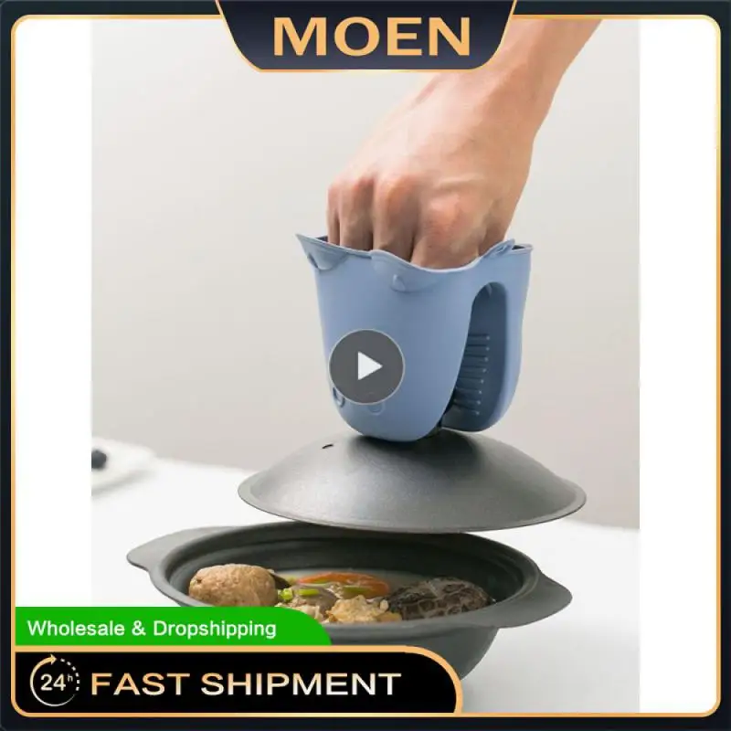 

Thickened High-quality Baking Silicone Silicone Scald Resistant Gloves Gloves Silicone Oven Microwave Oven Grill Tray Holder