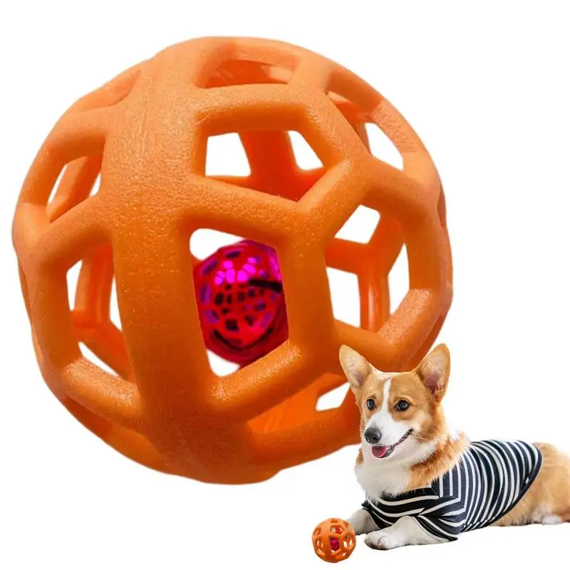 

Toy Ball With Bell Portable Hollow-out Small Puppy Ball Toy Multifunctional Interactive Cat Toys Balls With Small Bell Cat Toys