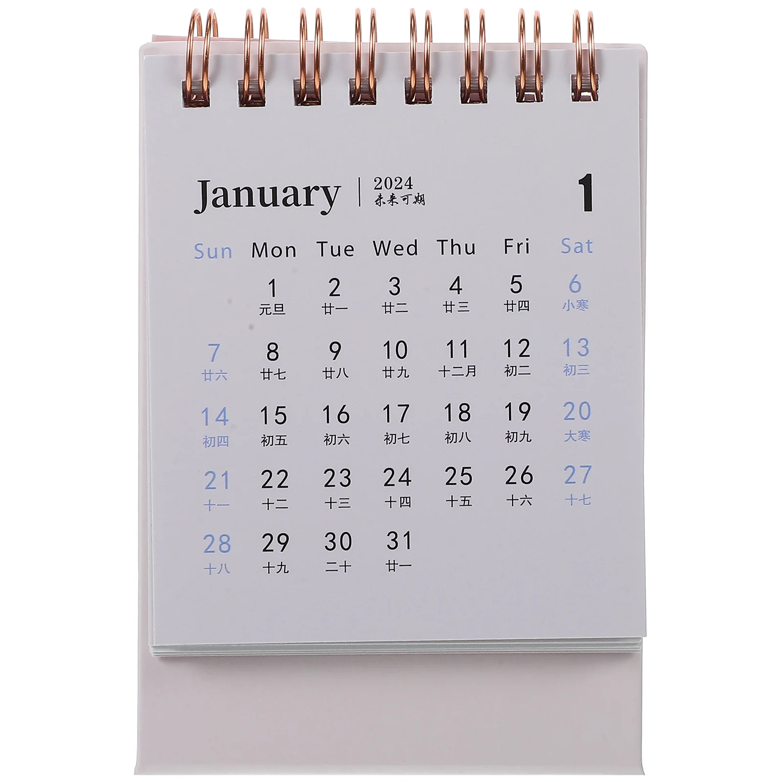 

2024 Mini Desk Calendar Miniture Decoration Tabletop Monthly Desktop Note Standing Small Paper Calendars Office