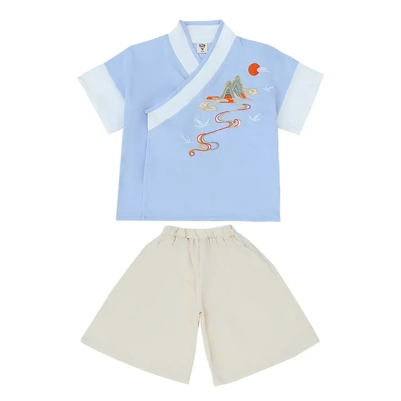 Милый костюм для мальчиков и девочек в древнем китайском стиле винтажный