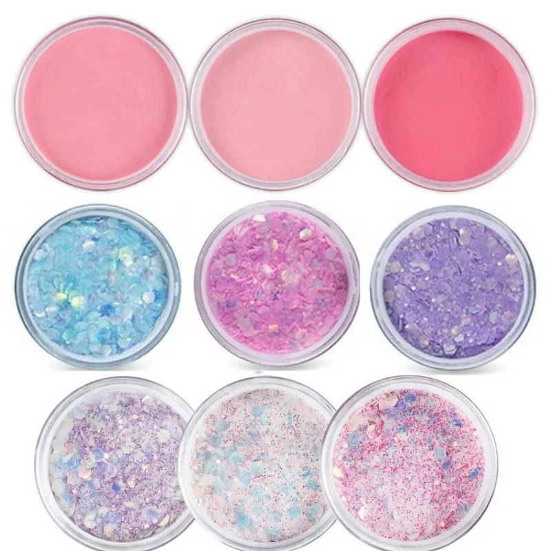 

9 коробок/набор, розовая акриловая пудра для наращивания ногтей