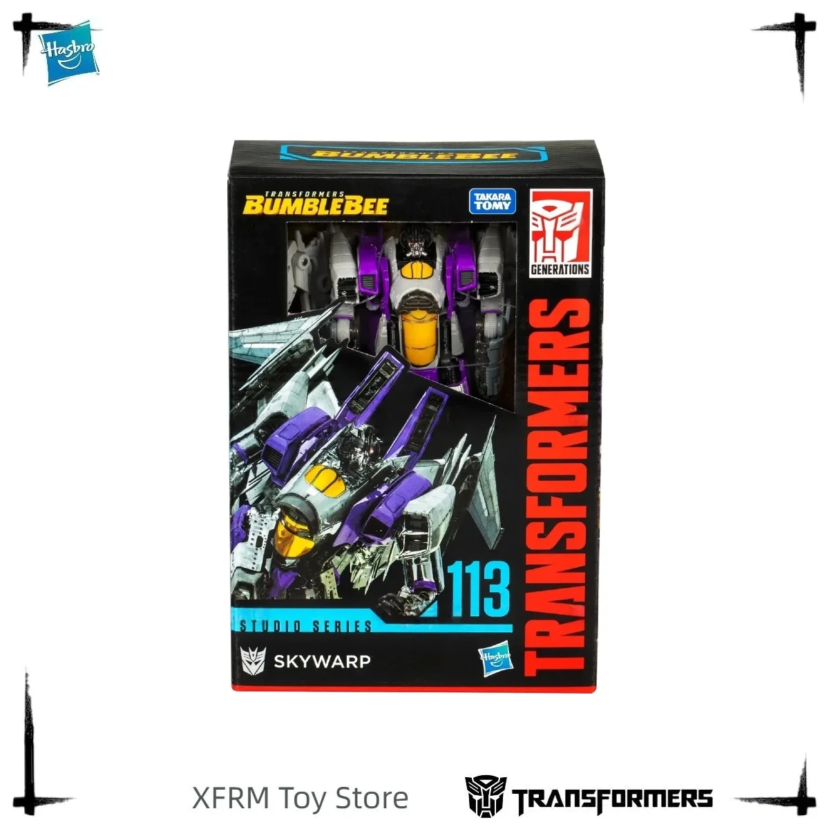 Фото Фигурка Hasbro Transformers Studio Series 113 Voyager Skywarp Bumblebee Movie Cybertron Jet с фоном №5