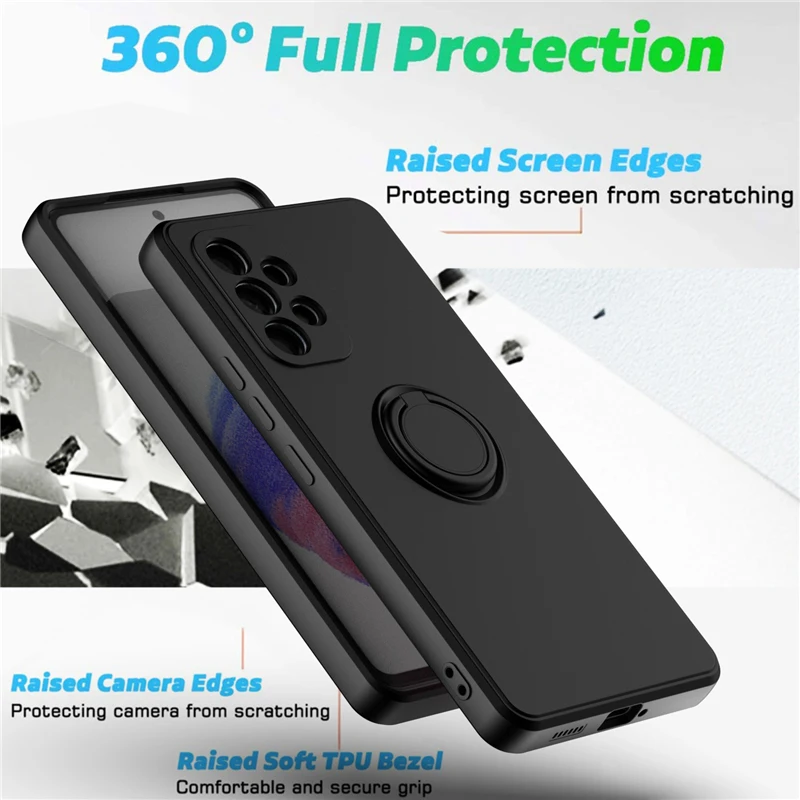 Luxury Magnetic Case For Samsung Galaxy A52S A52 A53 5G S21 S20 FE S23 S22 Ultra S10 Plus S Note 20 10 9 Covers With Ring Holder