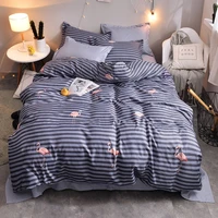 nordic duvet cover 220x240 king size cute cat bedding set bed sheet stripe plaid single double queen quilt nordic bed cover 150