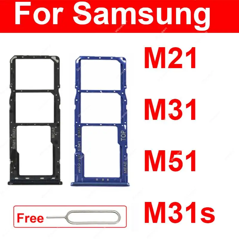 

Sim Card Tray Holder For Samsung M21 M215F/DS M215F/DSN M31 M315F M31S M317 M317F M51 M515F SIM Card Reader Adapter Repair Parts