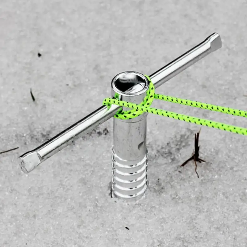 Шнек для зимней рыбалки Т-образный дизайн гвоздь из нержавеющей стали ледяное