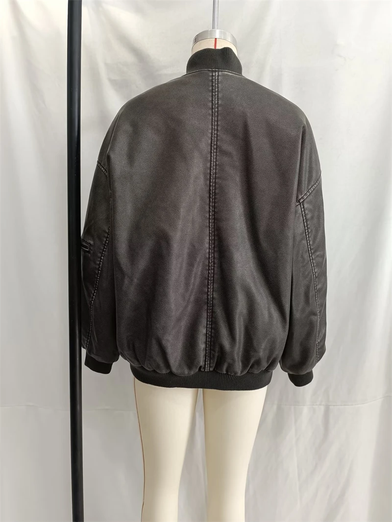 KEYANKETIAN 2024 новая зимняя женская куртка из искусственной кожи стиль унисекс