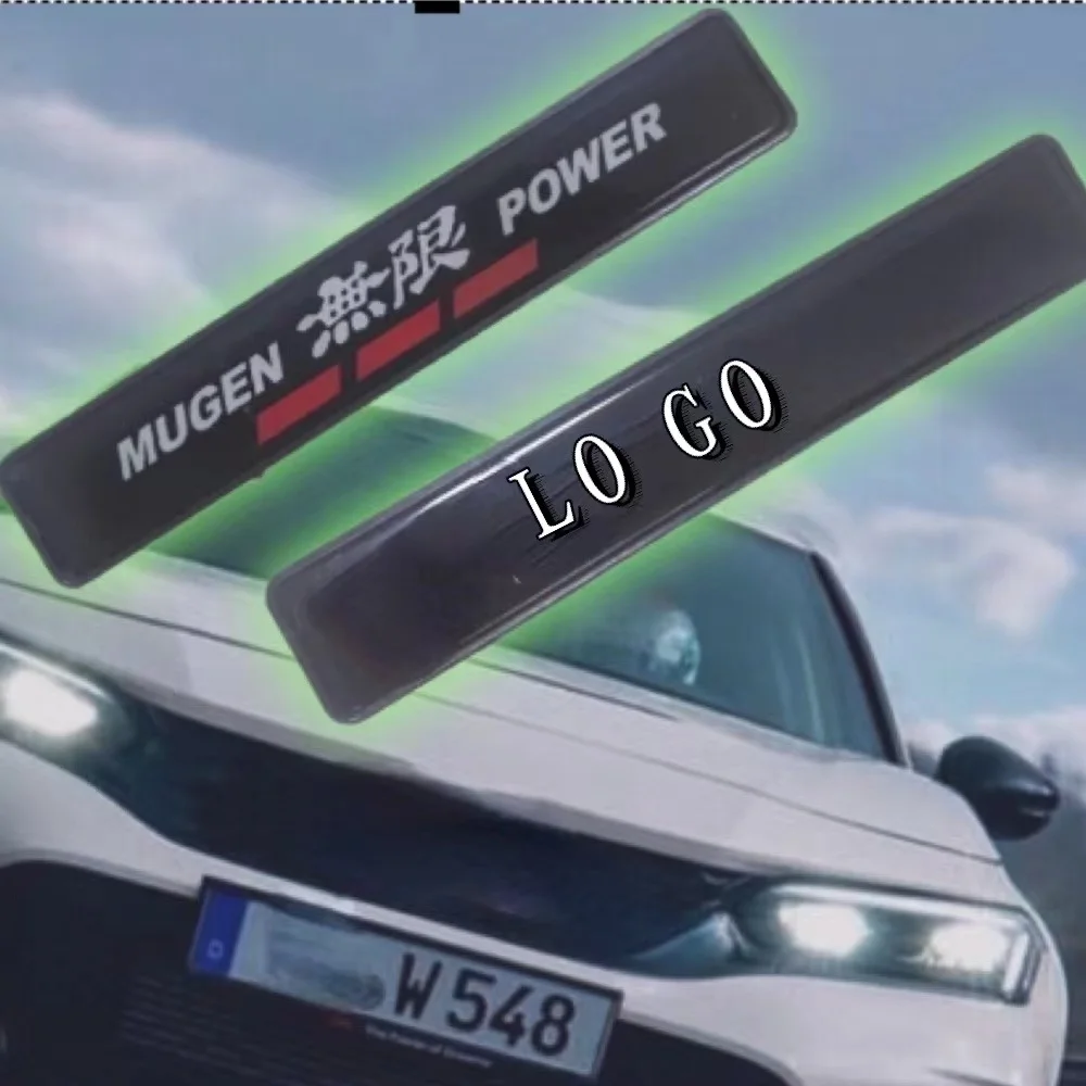 

Mugen Car Front Grille Emblem Badge LED Light Jdm Car Racing Styling Glow For Honda Civic Auto Accessories